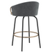 Harper Counter Stool - Grey Velvet - Ifortifi Canada