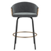 Harper Counter Stool - Grey Velvet - Ifortifi Canada