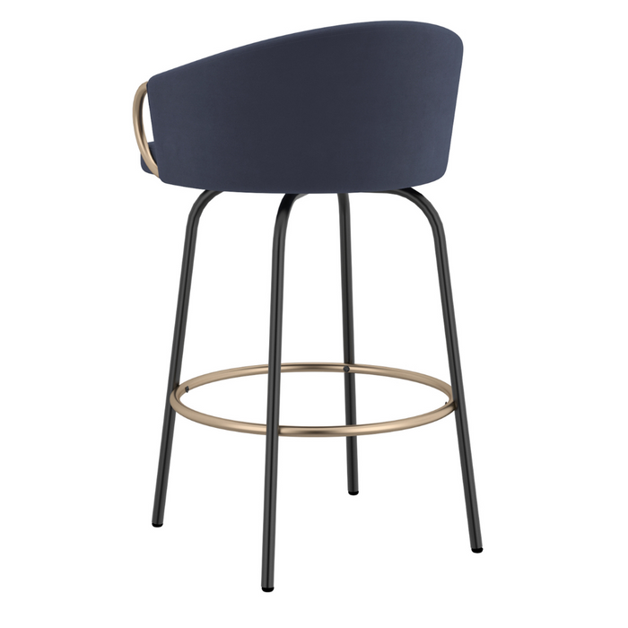 Harper Counter Stool - Blue Velvet - Ifortifi Canada