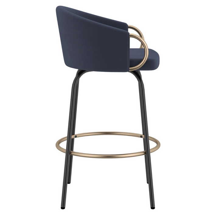 Harper Counter Stool - Blue Velvet - Ifortifi Canada