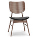 Anders Dining Chair - Walnut & Black Leather | Hoft Home