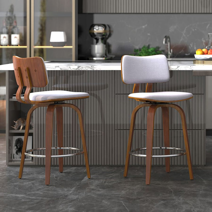 Zaki Counter Stool - Light Grey | Hoft Home