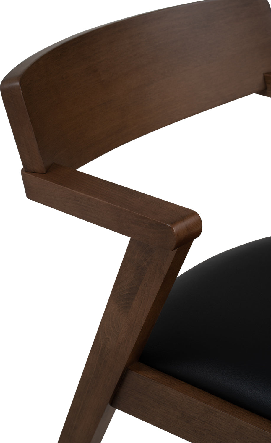 Zola Dining Chair Walnut & Black Hoft Home