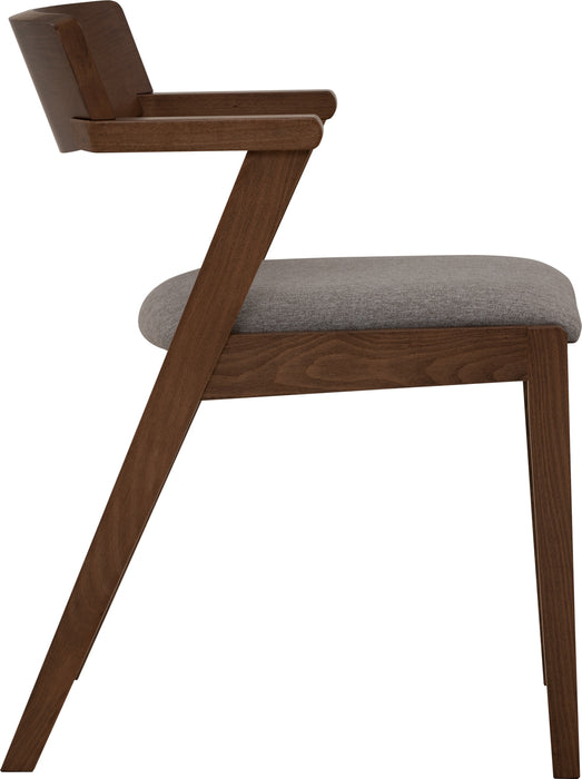 Zola Dining Chair - Walnut & Light Grey | Hoft Home