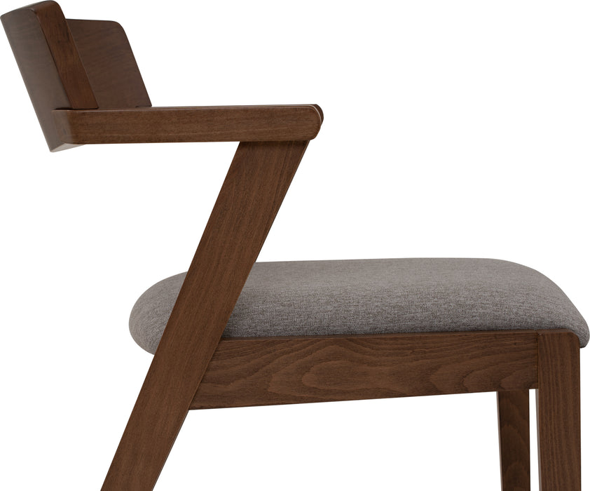 Zola Dining Chair - Walnut & Light Grey | Hoft Home