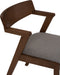 Zola Dining Chair - Walnut & Light Grey | Hoft Home