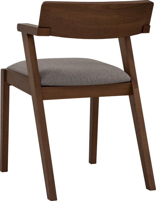 Zola Dining Chair - Walnut & Light Grey | Hoft Home