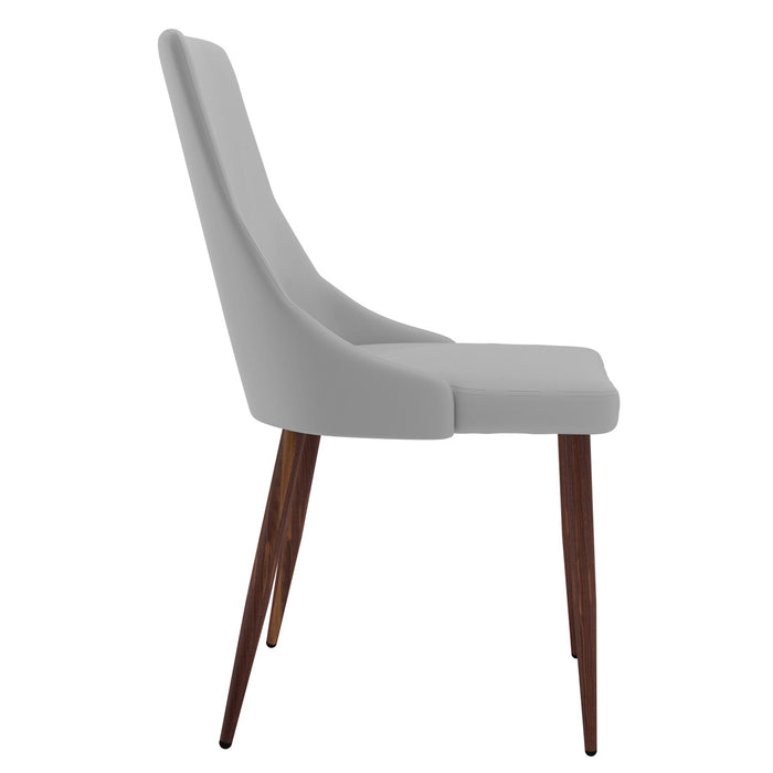 Beau Chair - Light Grey & Walnut