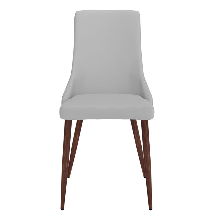 Beau Chair - Light Grey & Walnut