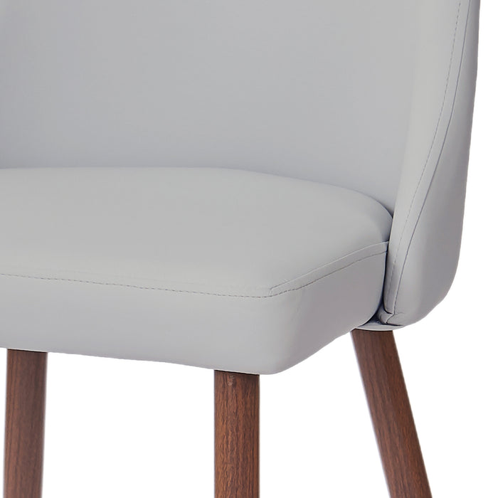 Beau Chair - Light Grey & Walnut