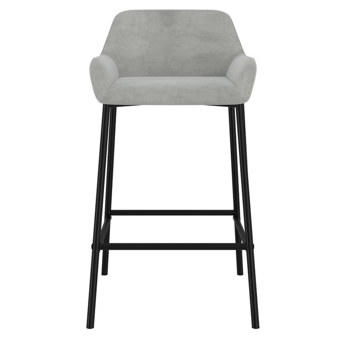 Sede Counter Stool - Grey Velvet | Hoft Home