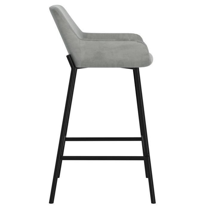 Sede Counter Stool - Grey Velvet | Hoft Home